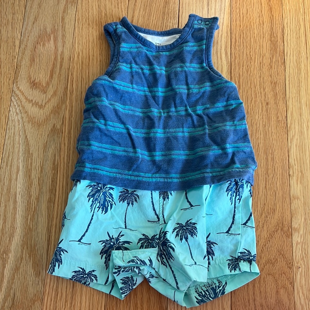Baby gap | 3-6 month baby boys summer tank short combo set